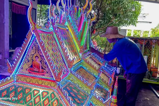 Ghe Cà Hâu và Protip chuẩn bị khoe sắc trên dòng sông Maspéro