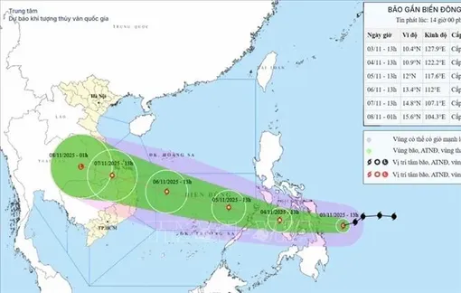 Bão KALMAEGI di chuyển nhanh, cường độ rất mạnh, dự kiến 5/11 đi vào Biển Đông