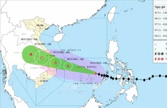 Bão số 13 di chuyển nhanh, hướng về đất liền ven biển Quảng Ngãi - Đắk Lắk Bão số 13 di chuyển nhanh, hướng về đất liền ven biển Quảng Ngãi - Đắk Lắk