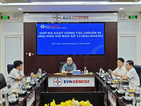 EVNGENCO2 chủ động triển khai các kịch bản ứng phó với bão số 13 (Kalmaegi)
