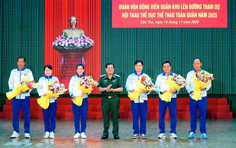 Quân khu 9 xuất quân tham dự Hội thao Thể dục thể thao toàn quân năm 2025