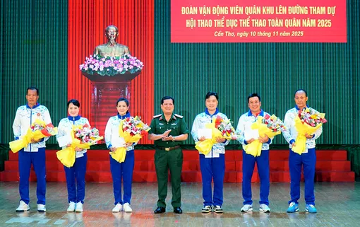 Quân khu 9 xuất quân tham dự Hội thao Thể dục thể thao toàn quân năm 2025