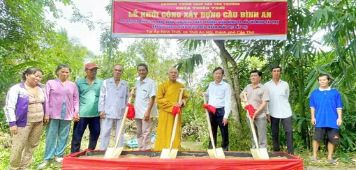 Khởi công xây dựng cầu tại ấp Ninh Thới, xã Thới An Hội