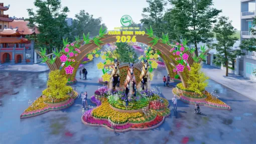 Đường hoa nghệ thuật TP Cần Thơ 2026 - “Tết sum vầy”