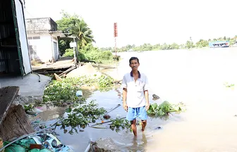 Nỗi lo sạt lở ở các địa phương ven sông Hậu