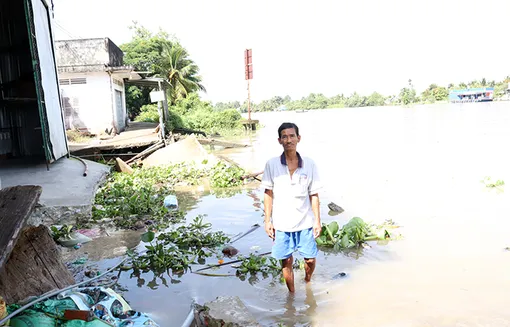 Nỗi lo sạt lở ở các địa phương ven sông Hậu
