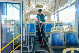 Đảm bảo môi trường xe buýt sạch sẽ, thông thoáng Đảm bảo môi trường xe buýt sạch sẽ, thông thoáng