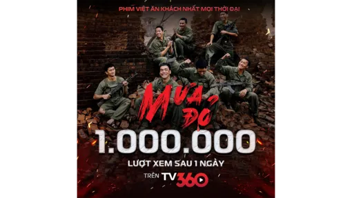 'Mưa đỏ' cán mốc 1 triệu lượt xem sau 24 giờ phát miễn phí trên TV360
