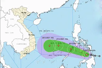 Không khí lạnh tăng cường, áp thấp nhiệt đới hướng vào Biển Đông, biển động mạnh