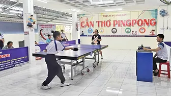 Gần 30 VĐV thi đấu bóng bàn Hội khỏe Phù Đổng Trường THCS Đoàn Thị Điểm