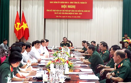 Trung tướng Hồ Văn Thái, Bí thư Đảng ủy, Chính ủy Quân khu 9: Phối hợp thực hiện tốt kiểm tra, giám sát những lĩnh vực nhạy cảm, dễ phát sinh tiêu cực