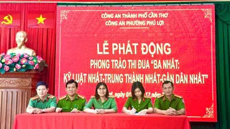 Công an phường Phú Lợi phát động phong trào thi đua “Ba nhất”
