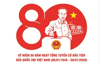 Tuyên truyền cổ động trực quan kỷ niệm 80 năm Ngày Tổng tuyển cử đầu tiên bầu Quốc hội Việt Nam