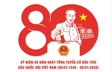 Tuyên truyền cổ động trực quan kỷ niệm 80 năm Ngày Tổng tuyển cử đầu tiên bầu Quốc hội Việt Nam