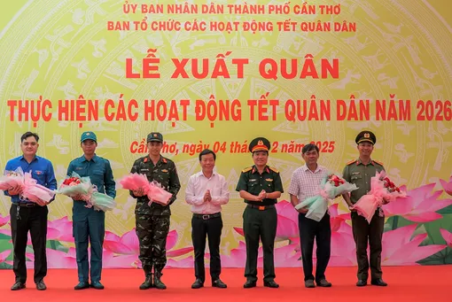 Xuất quân thực hiện các hoạt động Tết Quân Dân năm 2026