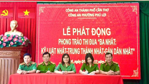 Công an phường Phú Lợi phát động phong trào thi đua “Ba nhất”
