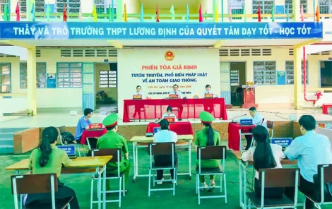 Lan tỏa thông điệp “An toàn giao thông - hạnh phúc cho mọi người” qua phiên tòa giả định