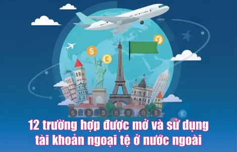 [INFOGRAPHIC] 12 trường hợp được mở và sử dụng tài khoản ngoại tệ ở nước ngoài