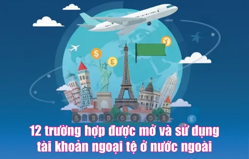 [INFOGRAPHIC] 12 trường hợp được mở và sử dụng tài khoản ngoại tệ ở nước ngoài