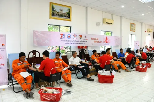 Hơn 300 cán bộ, người lao động ngành điện tham gia hiến máu, hưởng ứng “Tuần lễ hồng EVN” năm 2025