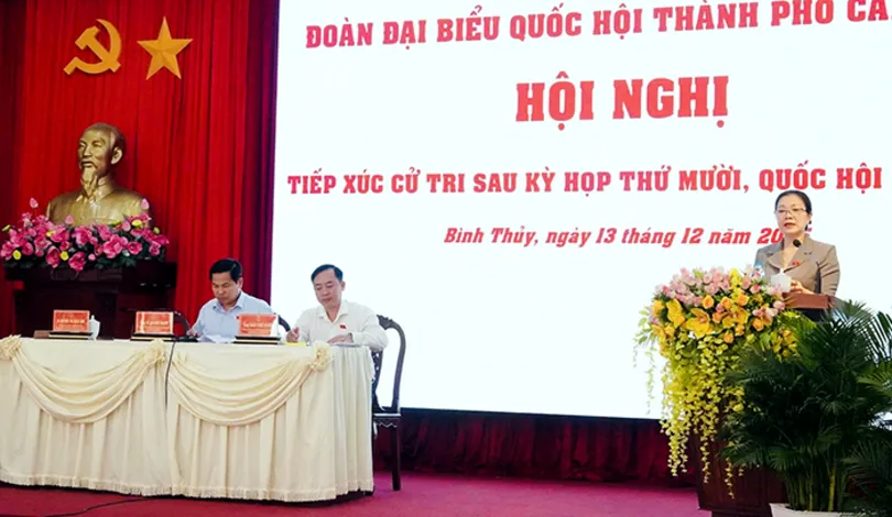 Đoàn đại biểu Quốc hội đơn vị TP Cần Thơ tiếp xúc cử tri sau Kỳ họp thứ 10, Quốc hội khóa XV
