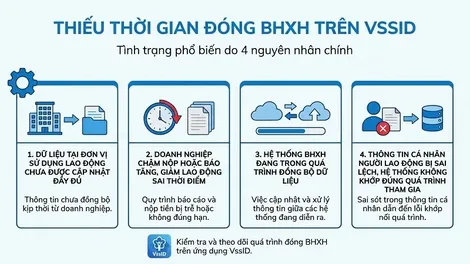 Thiếu năm đóng bảo hiểm xã hội trên VssID xử lý như thế nào?
