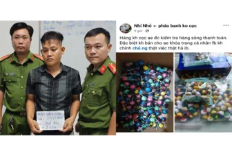 Bắt 2 đối tượng rao bán trái phép linh kiện vũ khí và pháo nổ trên mạng xã hội