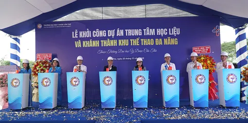 Trường Đại học Y Dược Cần Thơ khởi công Dự án Trung tâm Học liệu và khánh thành Khu Thể thao đa năng