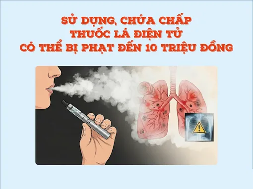 [INFOGRAPHICS] Sử dụng, chứa chấp thuốc lá điện tử có thể bị phạt đến 10 triệu đồng
