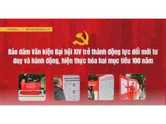 Bảo đảm Văn kiện Đại hội XIV trở thành động lực đổi mới tư duy và hành động, hiện thực hóa hai mục tiêu 100 năm