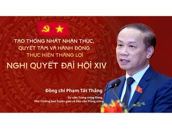 Tạo thống nhất nhận thức, quyết tâm và hành động thực hiện thắng lợi Nghị quyết Đại hội XIV