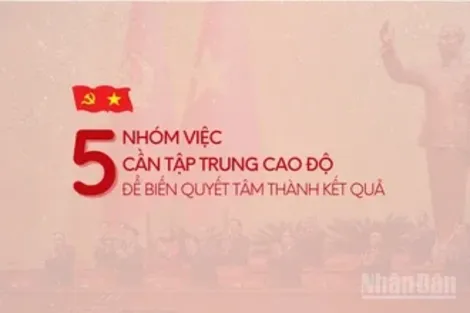 [Infographic] Năm nhóm việc cần tập trung cao độ để biến quyết tâm thành kết quả