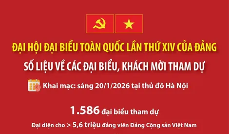 Đại hội Đảng XIV: Số liệu về các đại biểu, khách mời dự Đại hội