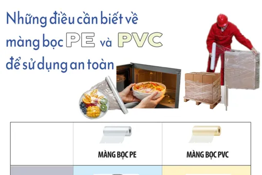 [INFOGRAPHICS] Những điều cần biết về màng bọc PE và PVC để sử dụng an toàn
