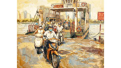 Qua phà Thủ Thiêm năm 2010