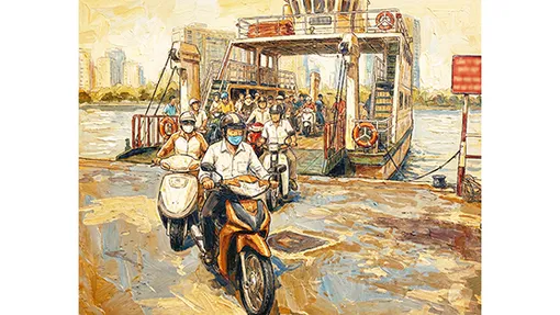 Qua phà Thủ Thiêm năm 2010