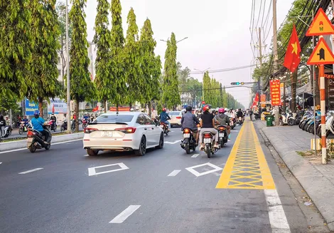 Thí điểm tổ chức giao thông bằng vạch kẻ đường “mắt võng” tại các nút giao trọng điểm