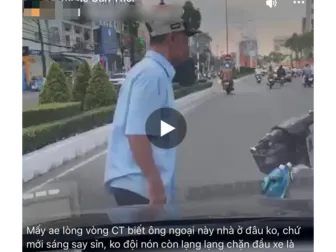 Làm rõ vụ đăng trên mạng xã hội về người đàn ông gây cản trở giao thông