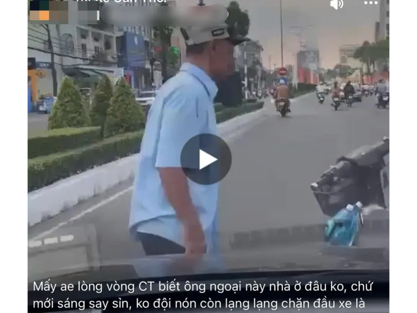 Làm rõ vụ đăng trên mạng xã hội về người đàn ông gây cản trở giao thông