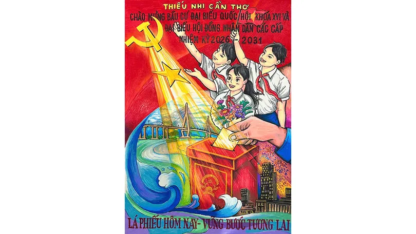 70 tác phẩm tham gia cuộc thi vẽ tranh chào mừng bầu cử đại biểu Quốc hội và đại biểu HĐND các cấp