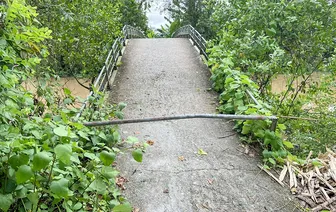 Cầu Hàng Bần nhỏ vẫn chưa được sửa chữa