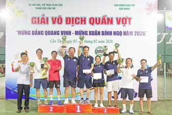 88 VĐV tranh tài sôi nổi tại giải quần vợt mừng Xuân 2026