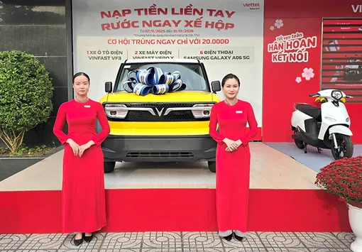 Viettel Cần Thơ quay số và trao thưởng chương trình 'Nạp tiền liền tay - Rước ngay xế hộp'