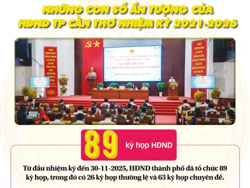 [INFOGRAPHICS] Những con số ấn tượng của HĐND TP Cần Thơ nhiệm kỳ 2021-2026