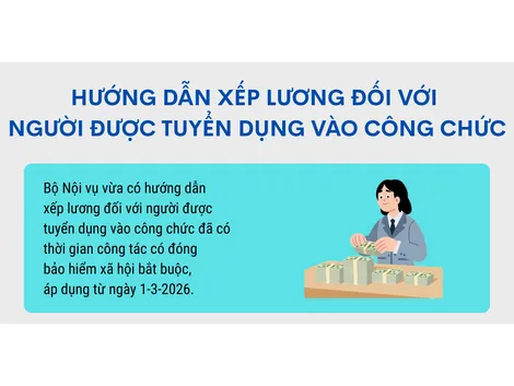 [INFOGRAPHICS] Hướng dẫn xếp lương đối với người được tuyển dụng vào công chức