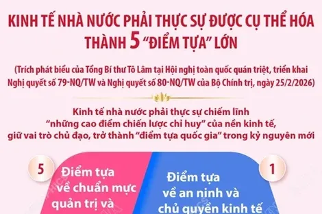 Kinh tế nhà nước phải thực sự được cụ thể hóa thành 5 “điểm tựa” lớn