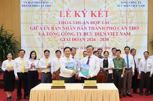 UBND TP Cần Thơ và Tổng Công ty Bưu điện Việt Nam ký kết thỏa thuận hợp tác giai đoạn 2026-2030