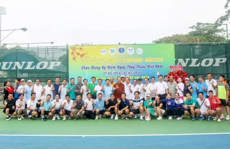 Gần 100 VĐV tham gia Giải Quần vợt ngành Y tế mở rộng năm 2026