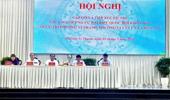 Người ứng cử đại biểu Quốc hội khóa XVI gặp gỡ, tiếp xúc cử tri Đơn vị bầu cử số 3