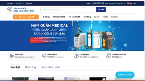 Có 4.546 sản phẩm công nghệ chào bán trên Sàn Khoa học và Công nghệ